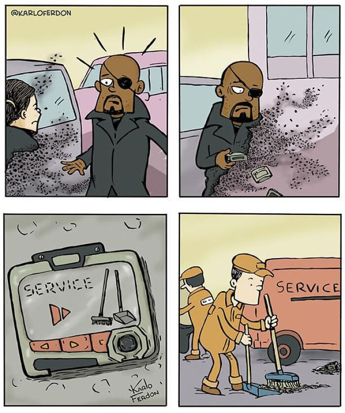 Artista mostra o que os super-heróis estão fazendo em seu tempo livre (30 fotos) 21