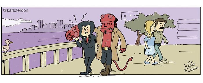 Artista mostra o que os super-heróis estão fazendo em seu tempo livre (30 fotos) 30