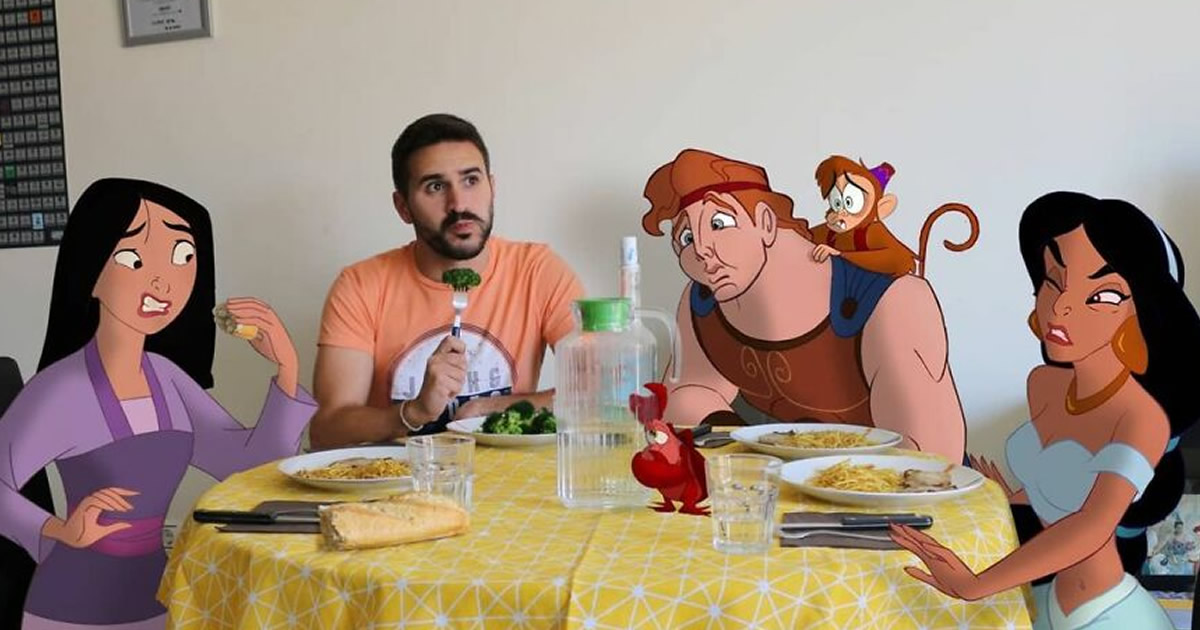 Artista recria situações do dia a dia com personagens da Disney e o resultado é incrível (35 fotos)
