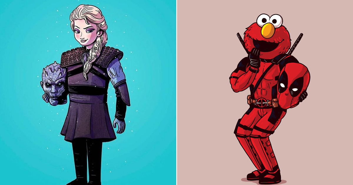 Artista remove máscaras de personagens populares para ver o que está por baixo (46 fotos)