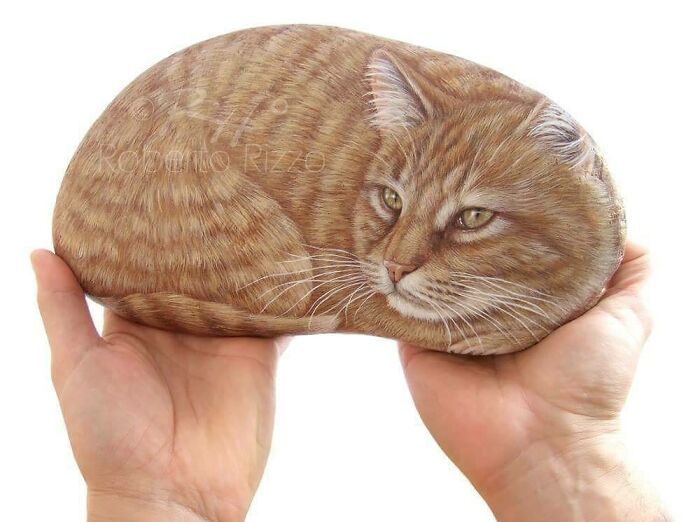 Artista transforma pedras em pinturas incríveis de animais (30 fotos) 9