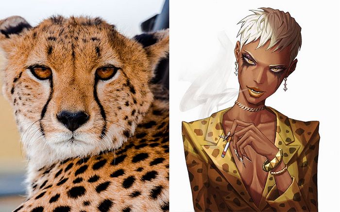 Este artista usa animais como inspiração para criar personagens originais de anime (23 fotos) 4