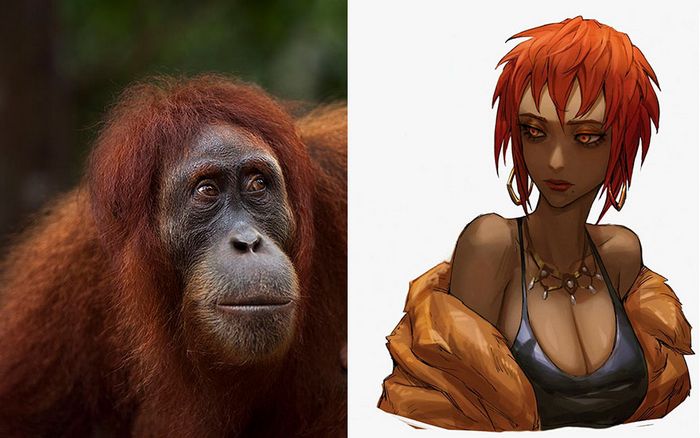 Este artista usa animais como inspiração para criar personagens originais de anime (23 fotos) 18