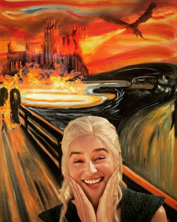 O que acontece quando você combina pinturas famosas e cultura pop (42 fotos) 19