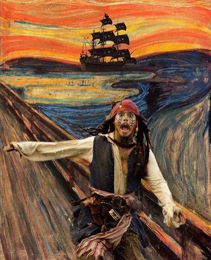 O que acontece quando você combina pinturas famosas e cultura pop (42 fotos) 29