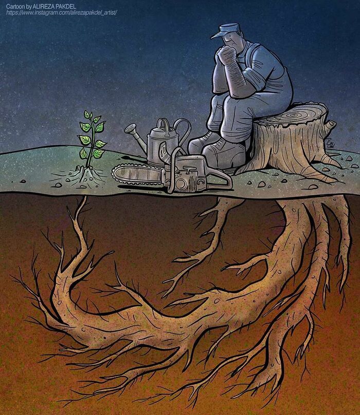 Artista faz duras críticas a sociedade moderna com ilustrações instigantes (40 fotos) 18