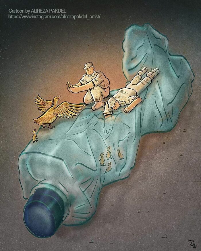 Artista faz duras críticas a sociedade moderna com ilustrações instigantes (40 fotos) 21