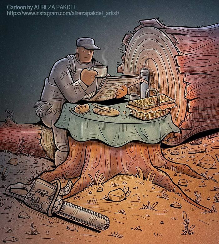 Artista faz duras críticas a sociedade moderna com ilustrações instigantes (40 fotos) 25