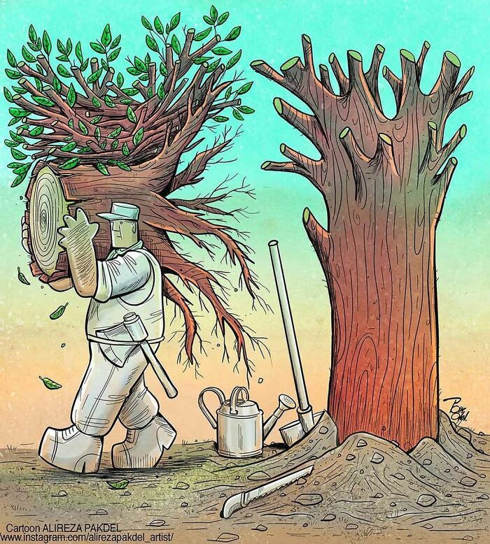 Artista faz duras críticas a sociedade moderna com ilustrações instigantes (40 fotos) 30