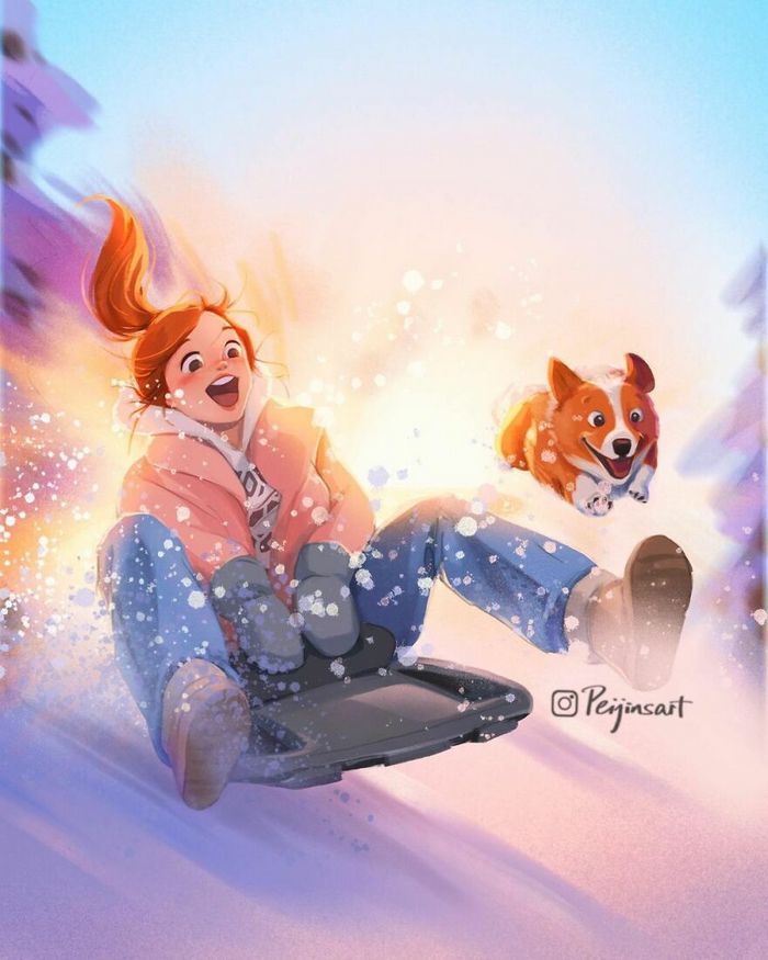 Artista ilustra fazer qualquer coisa com animais por perto é muito melhor (29 fotos) 4