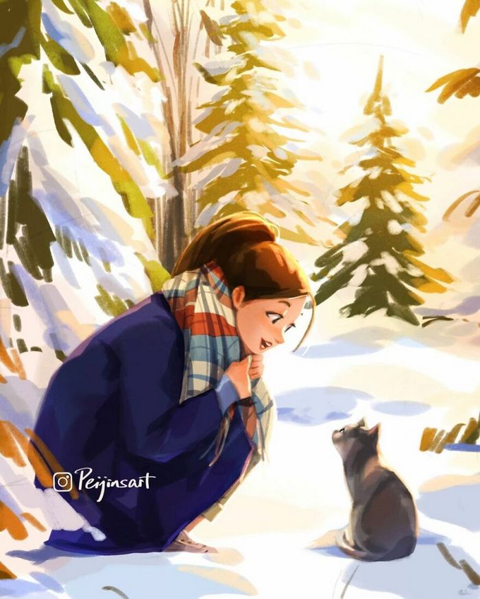 Artista ilustra fazer qualquer coisa com animais por perto é muito melhor (29 fotos) 7