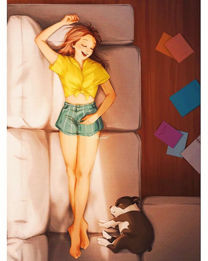 Artista ilustra fazer qualquer coisa com animais por perto é muito melhor (29 fotos) 23