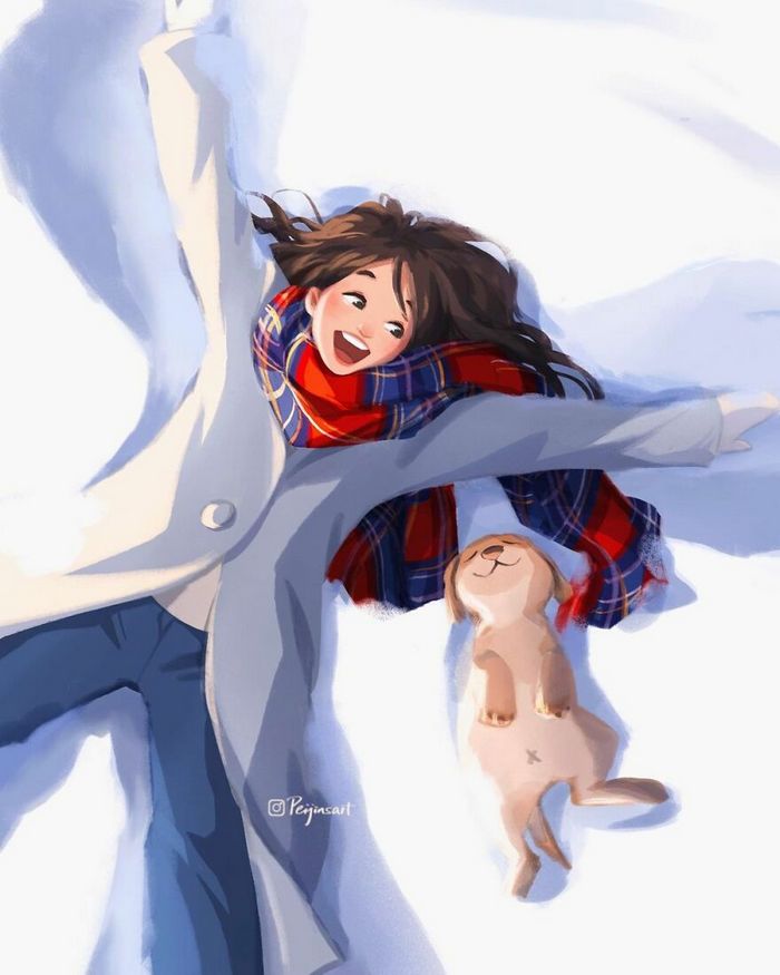 Artista ilustra fazer qualquer coisa com animais por perto é muito melhor (29 fotos) 29