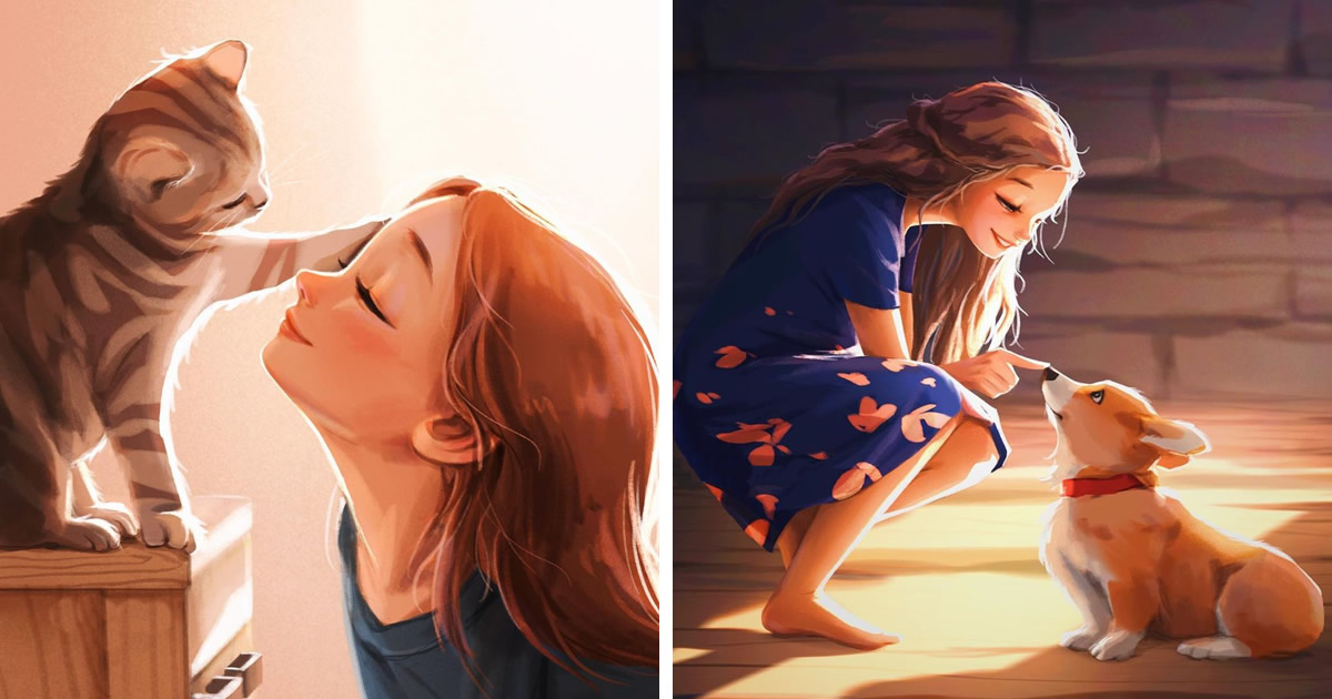 Artista ilustra fazer qualquer coisa com animais por perto é muito melhor (29 fotos)