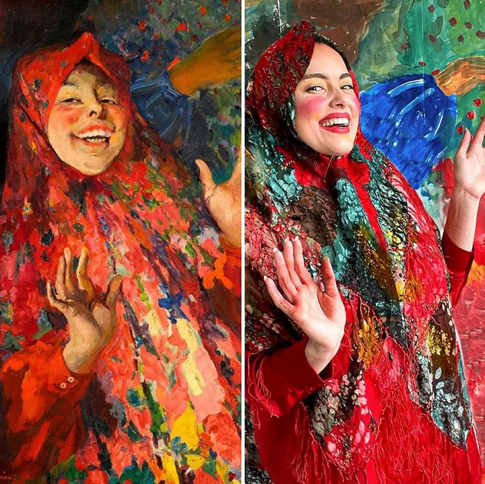 Crítica de arte recria 42 pinturas e figuras famosas da cultura pop em seus cosplays 38