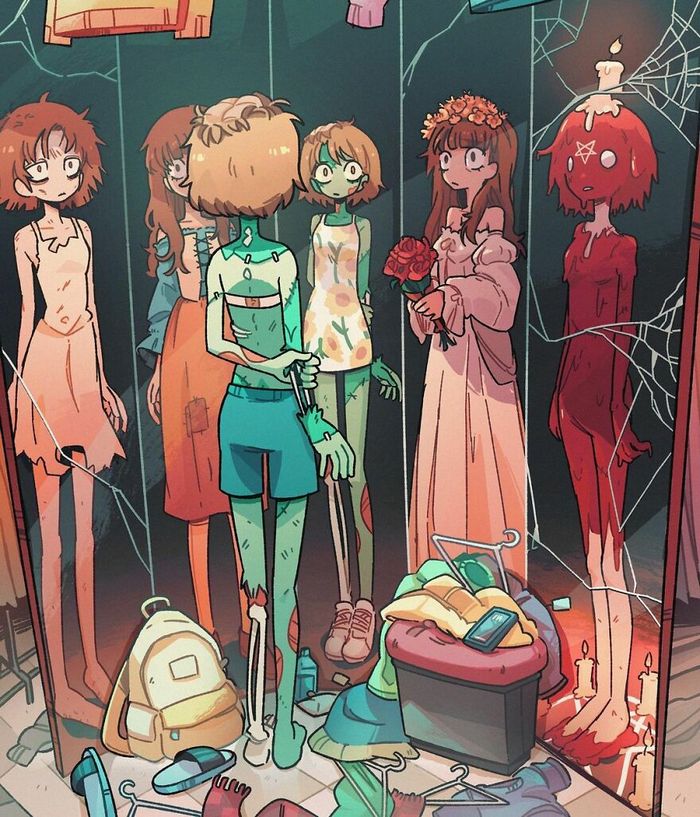 Este artista cria ilustrações estranhamente aconchegantes que são assustadoras ao mesmo tempo (45 fotos) 20