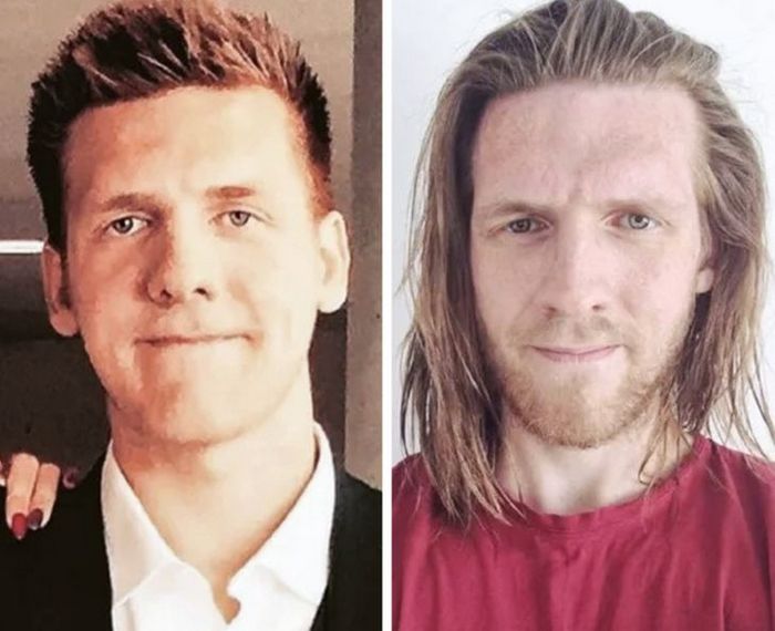 28 pessoas que mudaram radicalmente depois que deixaram o cabelo crescer 12
