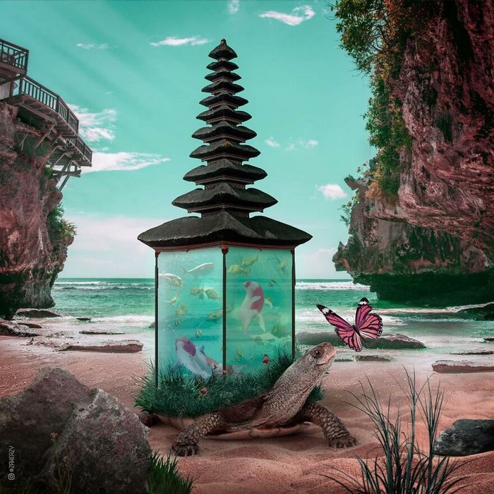 Artista digital cria imagens mágicas e surreais de arquitetura e fragmentos da natureza (42 fotos) 4