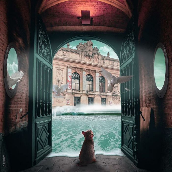 Artista digital cria imagens mágicas e surreais de arquitetura e fragmentos da natureza (42 fotos) 9