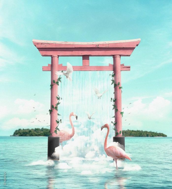 Artista digital cria imagens mágicas e surreais de arquitetura e fragmentos da natureza (42 fotos) 17