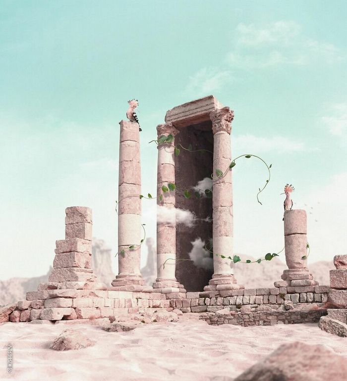 Artista digital cria imagens mágicas e surreais de arquitetura e fragmentos da natureza (42 fotos) 20