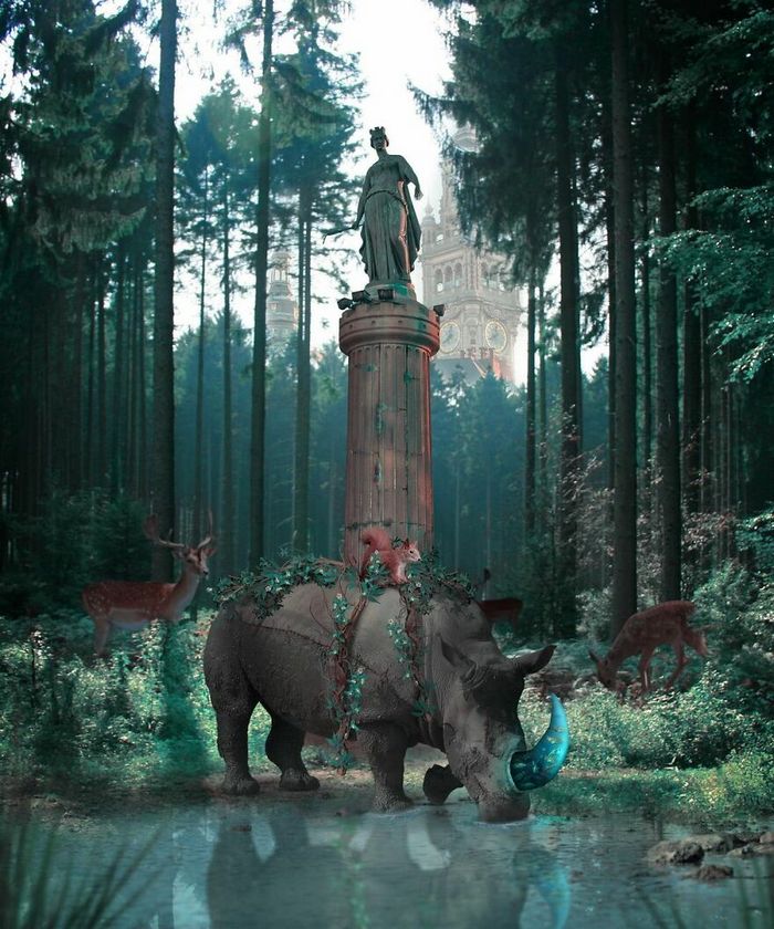 Artista digital cria imagens mágicas e surreais de arquitetura e fragmentos da natureza (42 fotos) 30