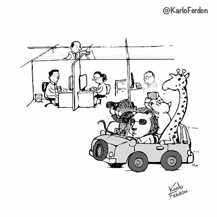 Este artista faz quadrinhos humorísticos sem diálogo (30 fotos) 2