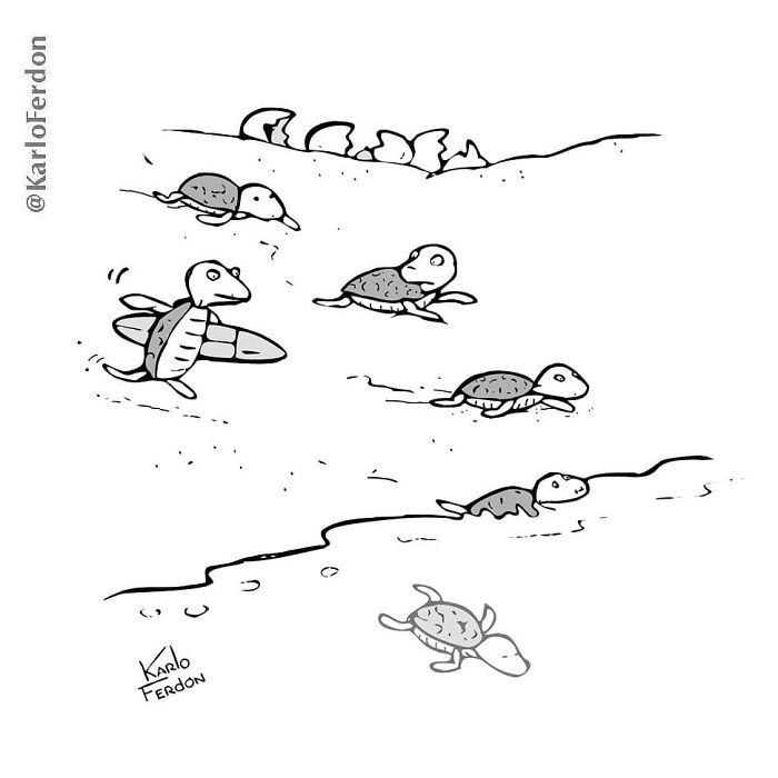 Este artista faz quadrinhos humorísticos sem diálogo (30 fotos) 7