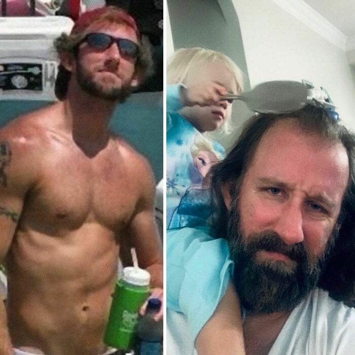 46 fotos hilárias de antes e depois de como a vida muda depois de ter filhos 28