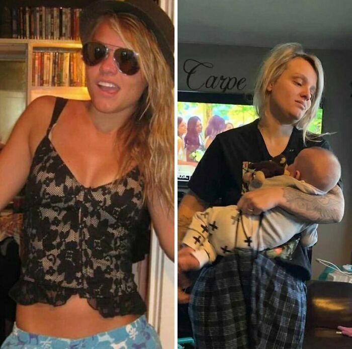 46 fotos hilárias de antes e depois de como a vida muda depois de ter filhos 36