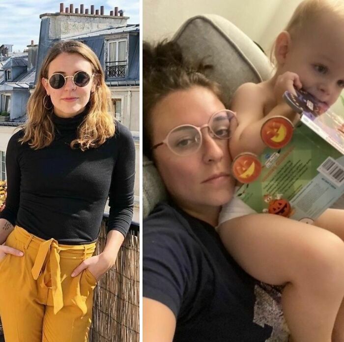 46 fotos hilárias de antes e depois de como a vida muda depois de ter filhos 45