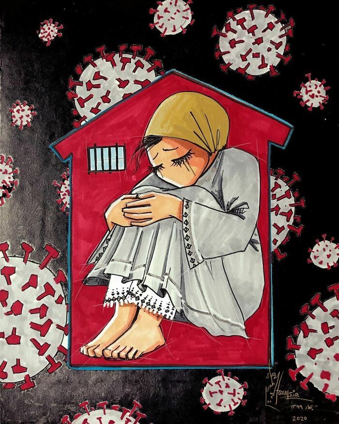 42 obras de arte tocantes da primeira artista de rua feminina do Afeganistão, Shamsia Hassani 7