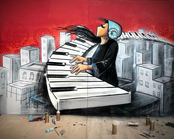 42 obras de arte tocantes da primeira artista de rua feminina do Afeganistão, Shamsia Hassani 9