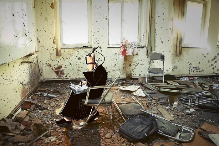 42 obras de arte tocantes da primeira artista de rua feminina do Afeganistão, Shamsia Hassani 21