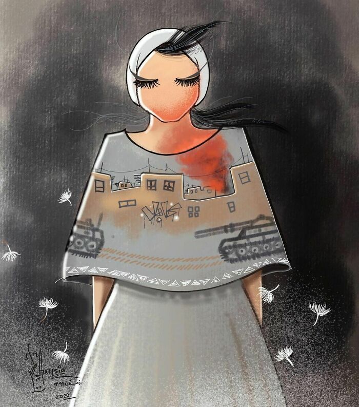 42 obras de arte tocantes da primeira artista de rua feminina do Afeganistão, Shamsia Hassani 26