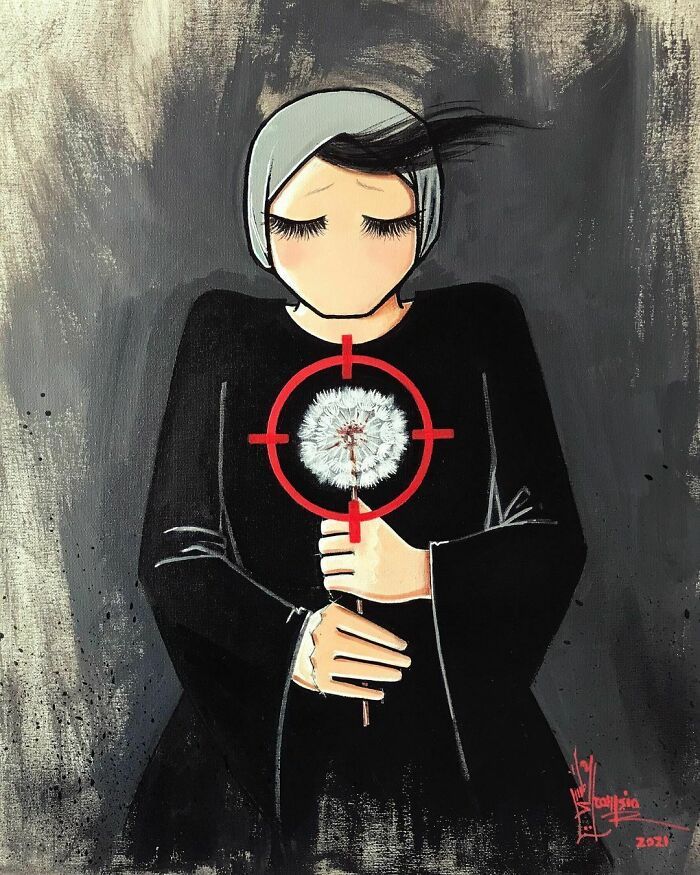 42 obras de arte tocantes da primeira artista de rua feminina do Afeganistão, Shamsia Hassani 30