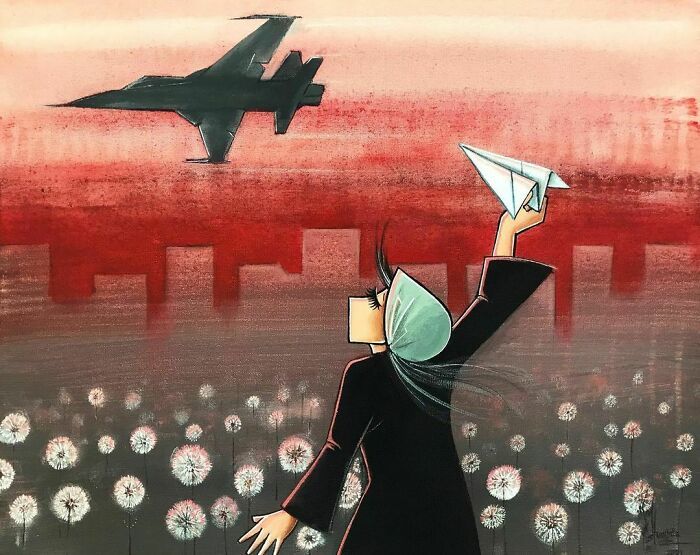 42 obras de arte tocantes da primeira artista de rua feminina do Afeganistão, Shamsia Hassani 32