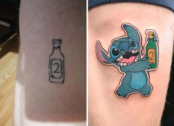 38 pessoas que cobriram suas tatuagens de forma para lá de criativas 9