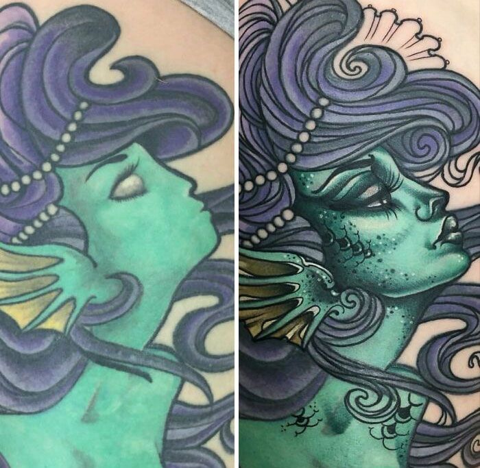 38 pessoas que cobriram suas tatuagens de forma para lá de criativas 10