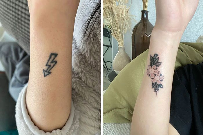 38 pessoas que cobriram suas tatuagens de forma para lá de criativas 17