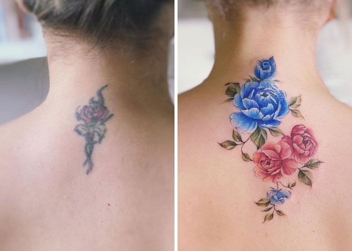 38 pessoas que cobriram suas tatuagens de forma para lá de criativas 20