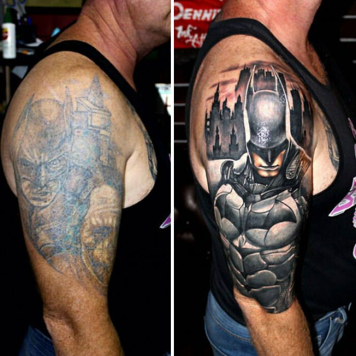 38 pessoas que cobriram suas tatuagens de forma para lá de criativas 33