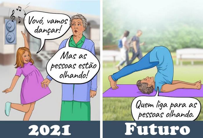 16 quadrinhos de como imaginamos que será a nossa geração quando nos tornamos avós 1