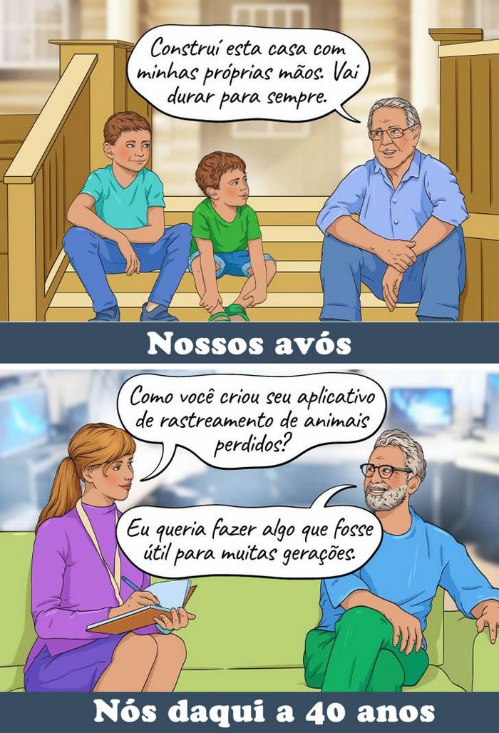 16 quadrinhos de como imaginamos que será a nossa geração quando nos tornamos avós 9