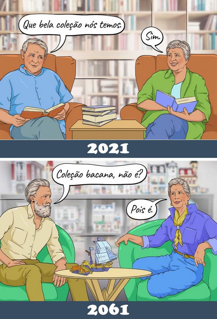 16 quadrinhos de como imaginamos que será a nossa geração quando nos tornamos avós 11