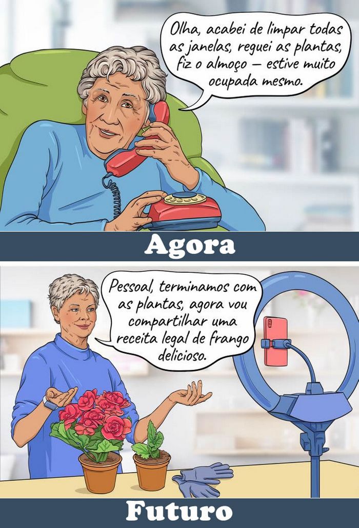 16 quadrinhos de como imaginamos que será a nossa geração quando nos tornamos avós 12