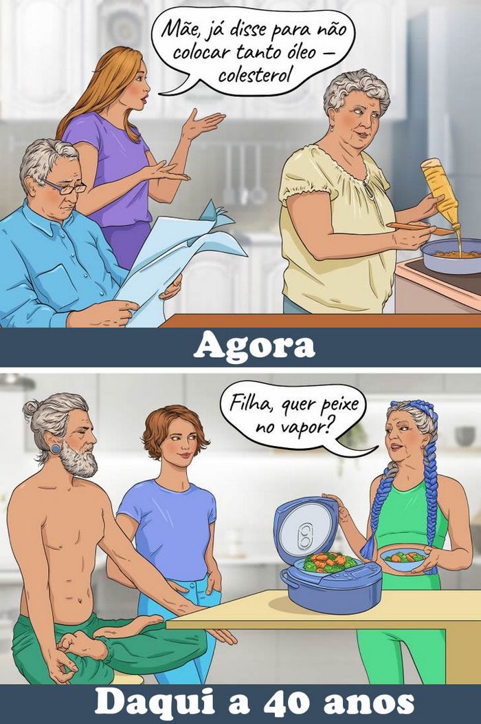 16 quadrinhos de como imaginamos que será a nossa geração quando nos tornamos avós 16