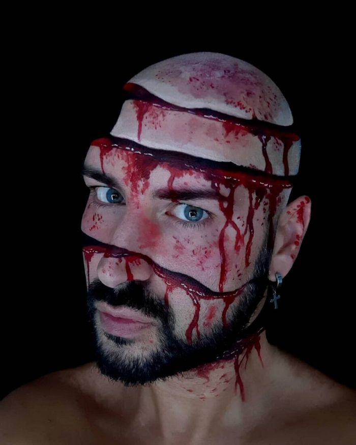 Artista italiano usa seu corpo como uma tela para criar ilusões ópticas realistas (42 fotos) 12