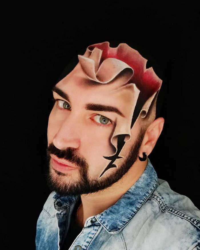 Artista italiano usa seu corpo como uma tela para criar ilusões ópticas realistas (42 fotos) 23