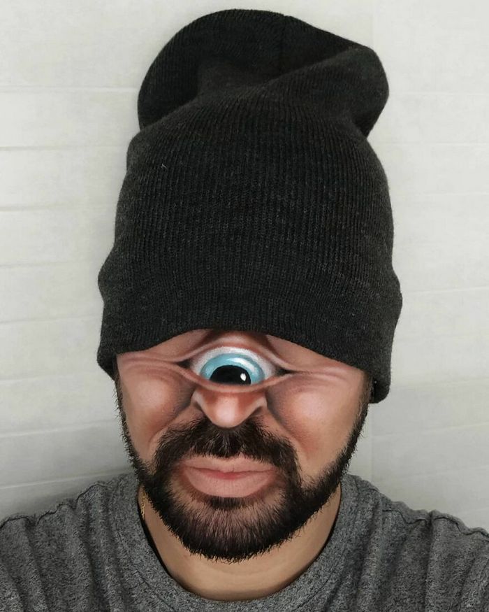 Artista italiano usa seu corpo como uma tela para criar ilusões ópticas realistas (42 fotos) 24